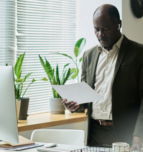 Professional in a bright, modern office