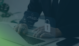 Business professional reviewing cybersecurity gaps on a laptop — small business security assessment